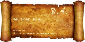 Weltner Alex névjegykártya